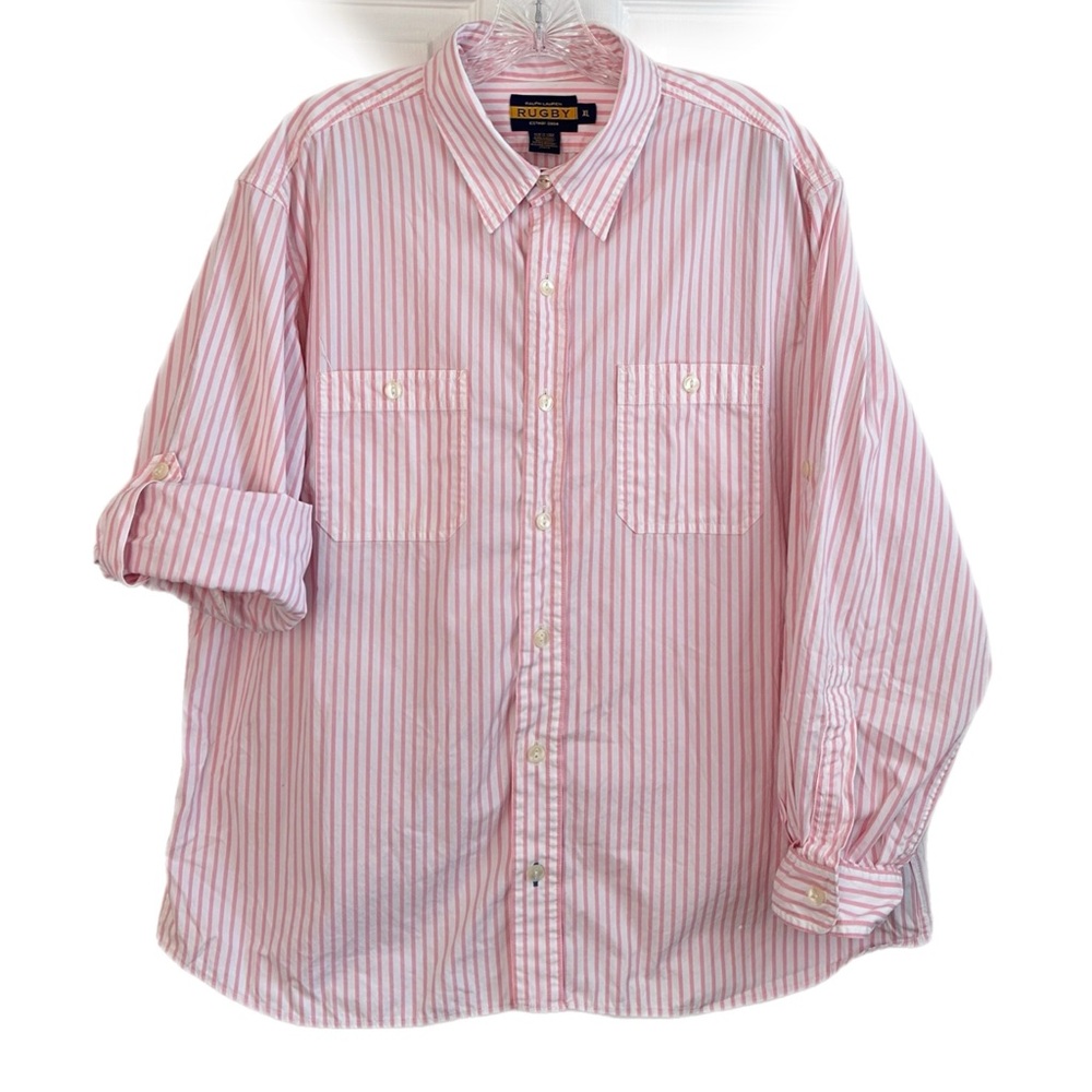 RUGBY Ralph Lauren Pink Button Down Shirt
